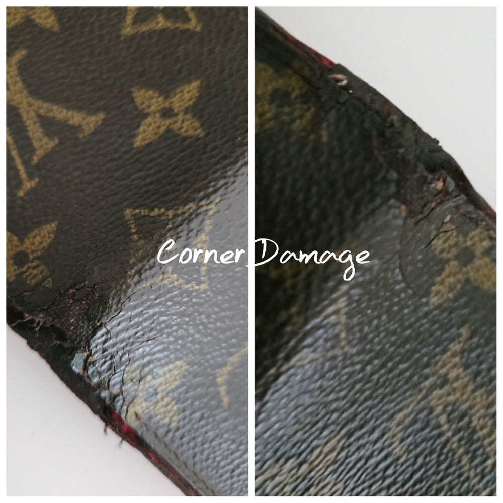 Authentic LOUIS VUITTON LV‎ Adele Monogram Red Wallet Clutch Card Holder - Picture 12 of 16